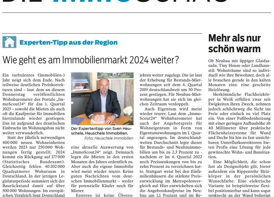 EXPERTEN-TIPP Wie geht es am Immobilienmarkt 2024 weiter?